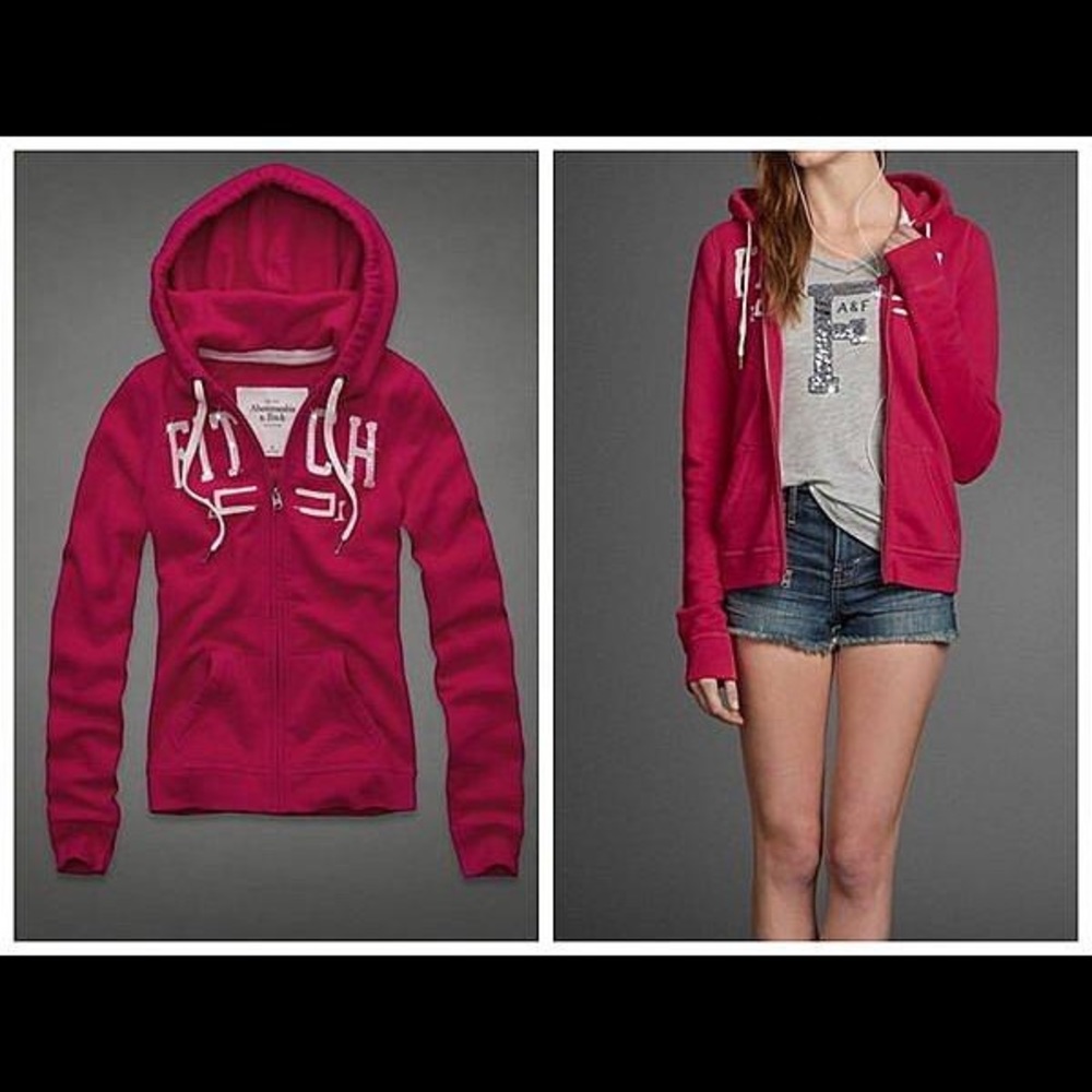 NWT Abercrombie & Fitch A&F Classic logo zip up hoodies